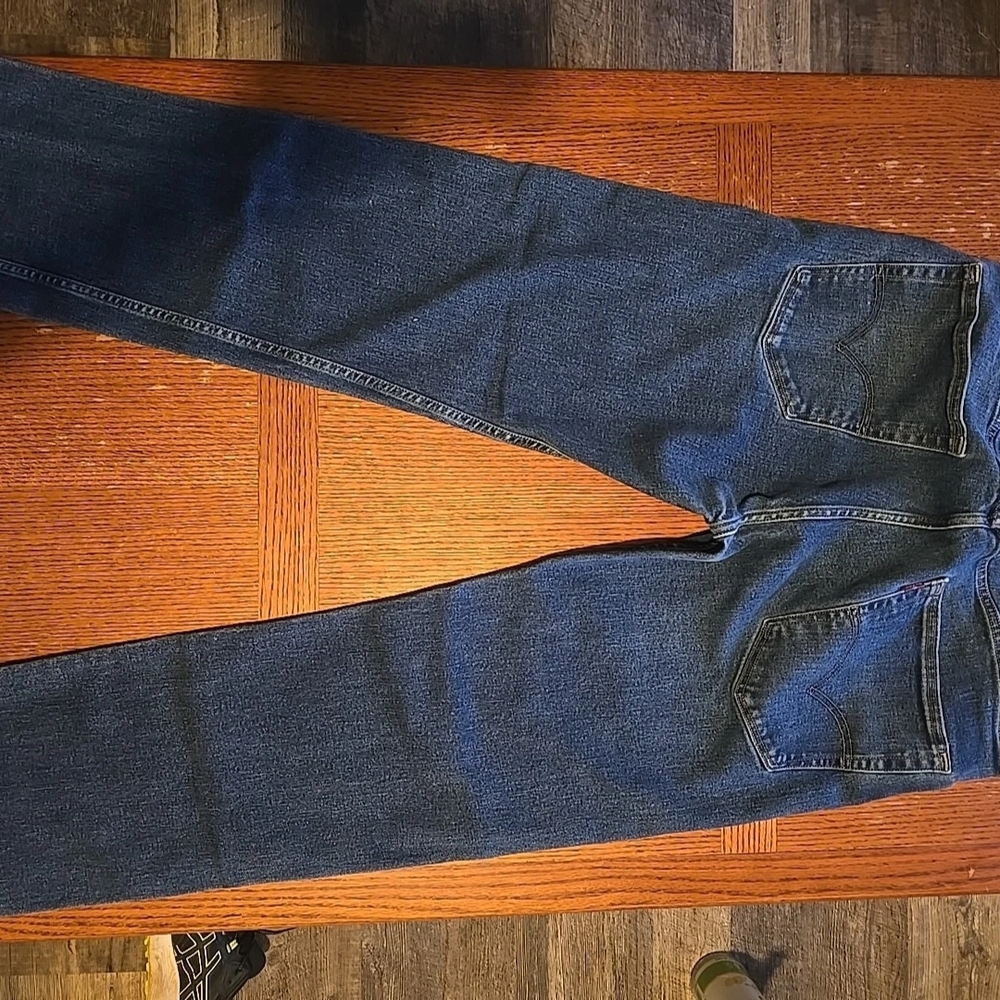 Levi's 505 Work Wear Fit Jeans 38x32 Straight Leg Blue Denim - Picture 2 of 3